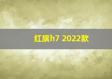 红旗h7 2022款